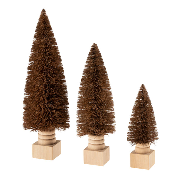 Sisal Bottle Brush Tree on Base S, Brown
