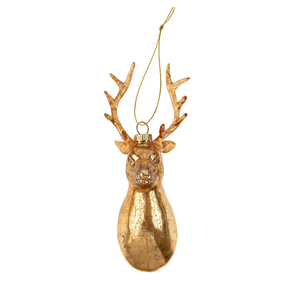 Golden Stag Holiday Ornament