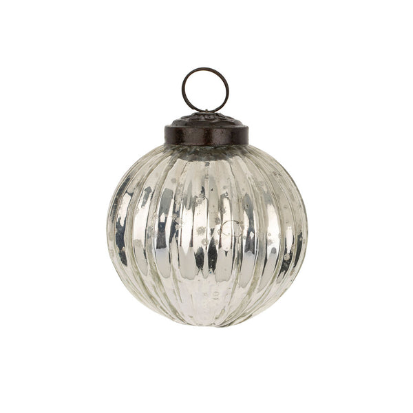 Silverfrost Holiday Ornament S, Ribbed