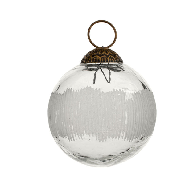 Frost Etched Holiday Ornament, Bauble