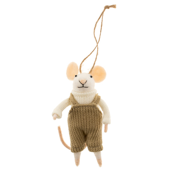 Dungarees Dorian Mouse Holiday Ornament