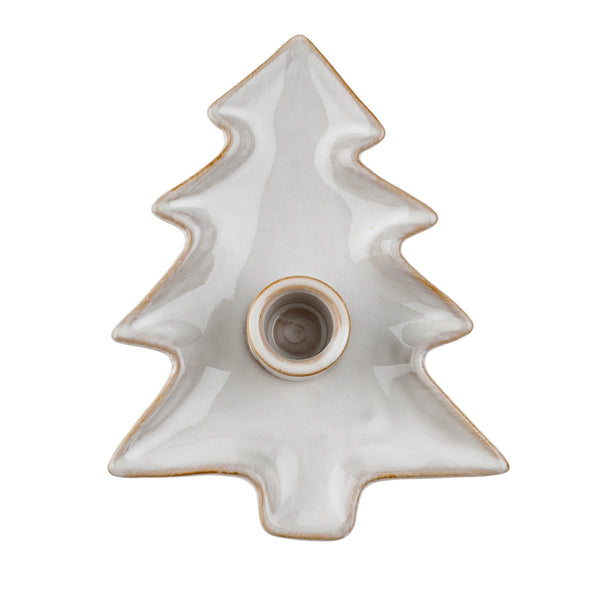 Tree Candle Holder, White