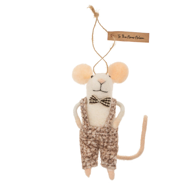 To The Nines Nelson Mouse Holiday Ornament