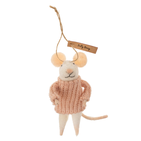 Pretty Paulina Mouse Holiday Ornament