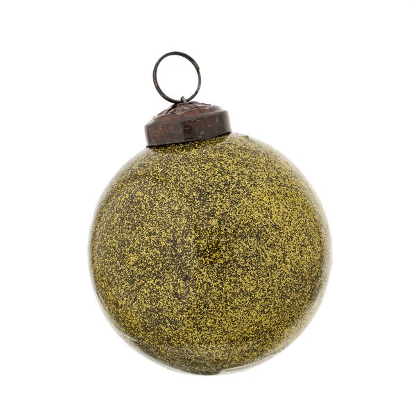 Glitter Ball Ornament S Green