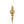 Noel Spindle Glass Ornament, Light Gold