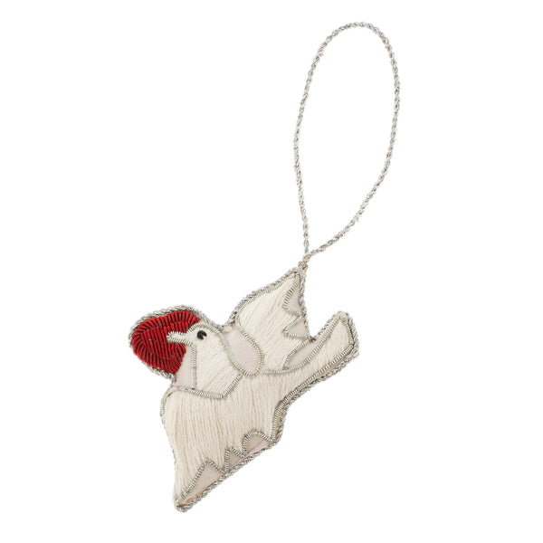 Dove Zardozi Ornament