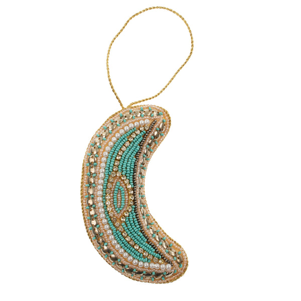 Crescent Moon Zardozi Ornament