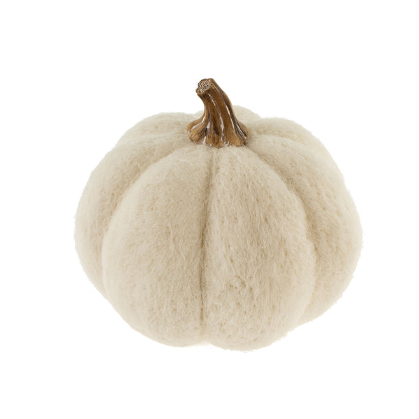 Felt Pumpkin L, White