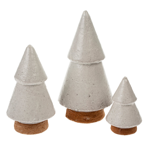 Raw Clay Christmas Tree M, White