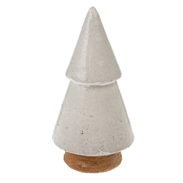 Raw Clay Christmas Tree L, White