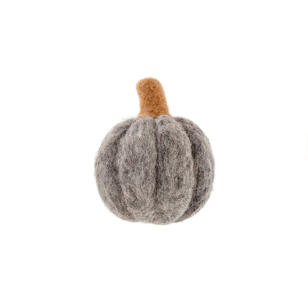 Fair Trade Felt Pumpkin, Grey