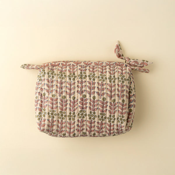 Floria Block Print Pouch S