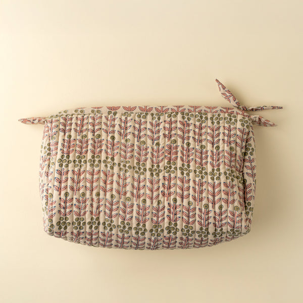 Floria Block Print Pouch L