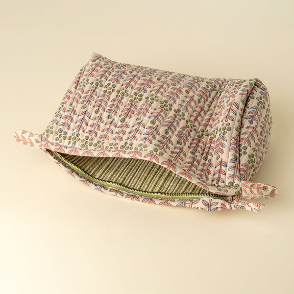 Floria Block Print Pouch L