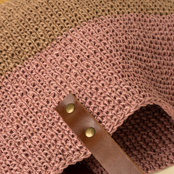 Bella Woven Jute Tote, Sunrise