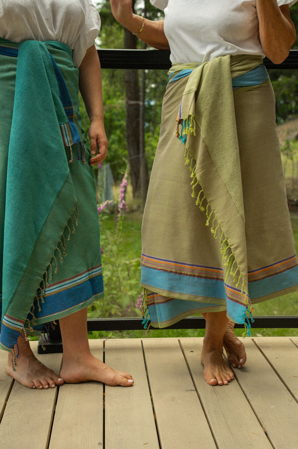 Kikoy Beach Towel/Sarong, Green