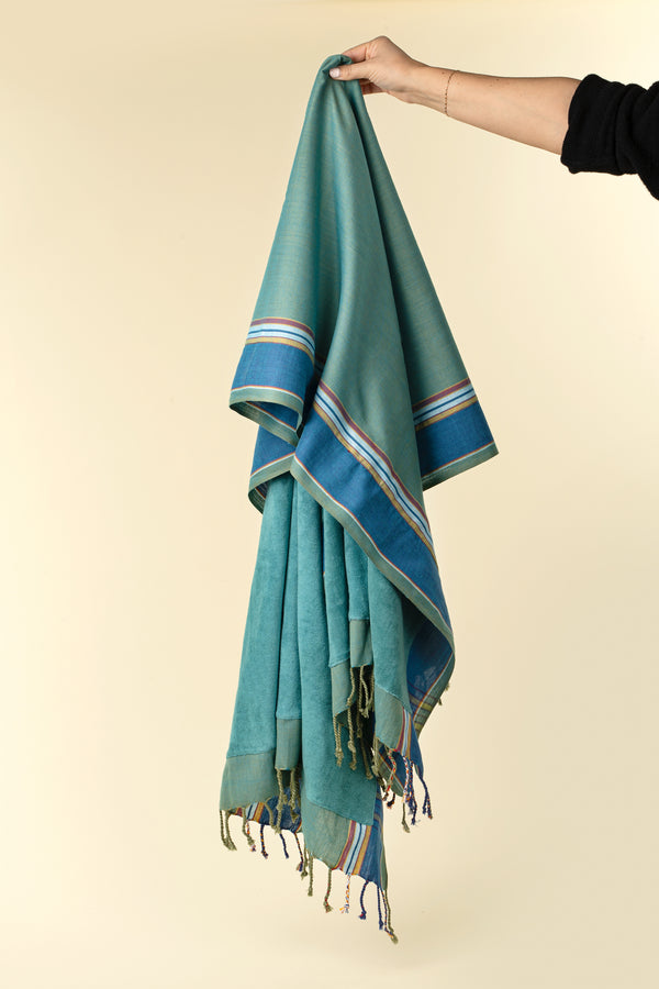 Kikoy Beach Towel/Sarong, Teal