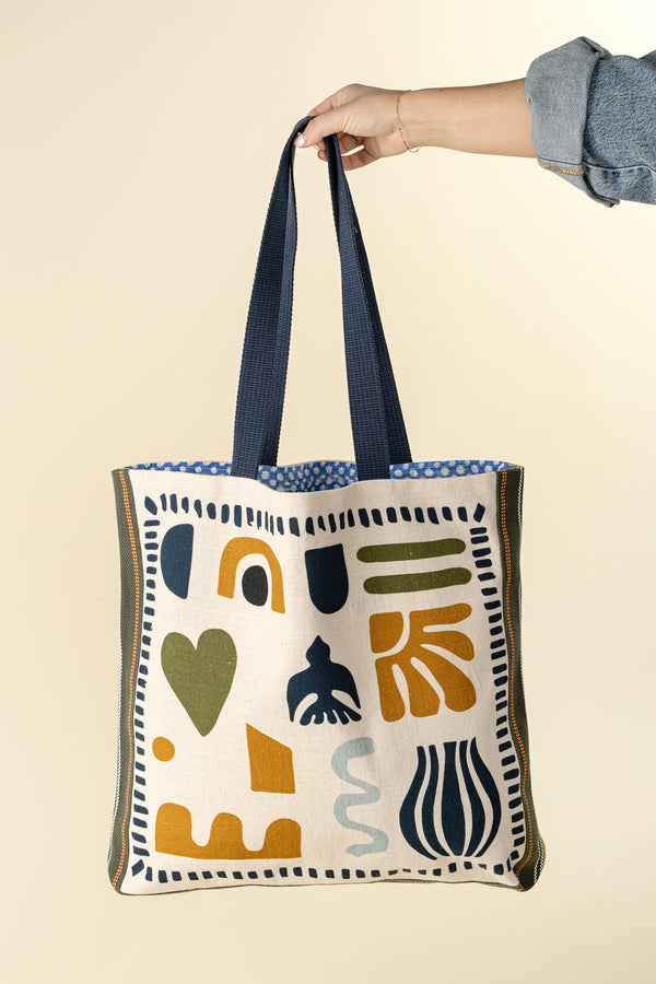 Spring Silhouettes Tote Bag, Multi