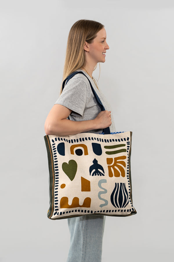 Spring Silhouettes Tote Bag, Multi