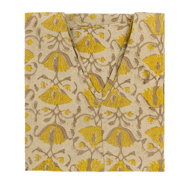 Lotus Block Print Kaftan