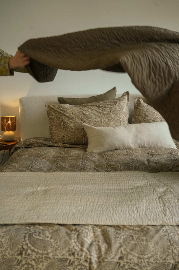 Saira Block Print King Duvet Set
