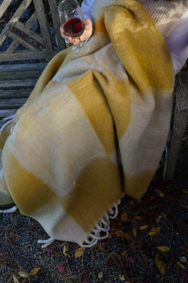 Checkerboard Throw, Ochre