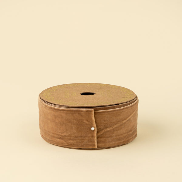2" Velvet Ribbon on Spool - 10M, Latte