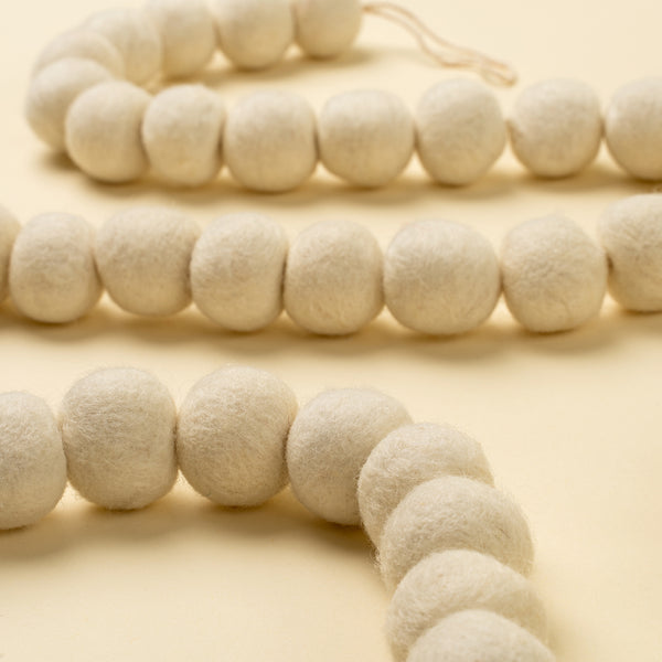 Cream Pom Pom Felt Garland