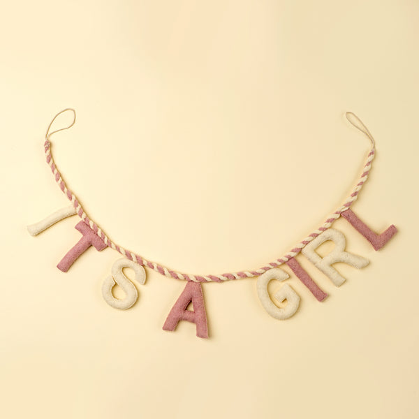 It's a Girl Felt Garland