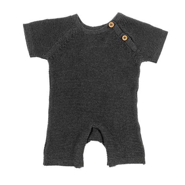 Ellis Knit Jumpsuit 6-12 Months, Charcoal