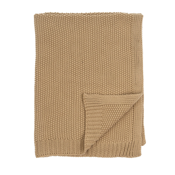 Nell Knit Baby Blanket, Beige