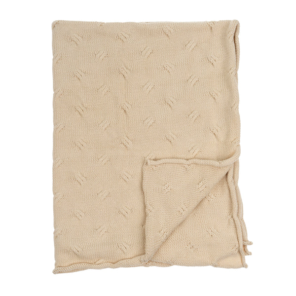 Billie Knit Baby Blanket, Cream