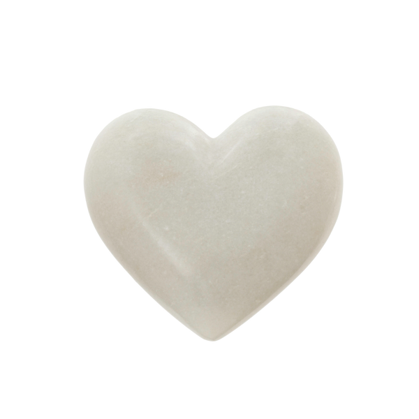 White Marble Heart L