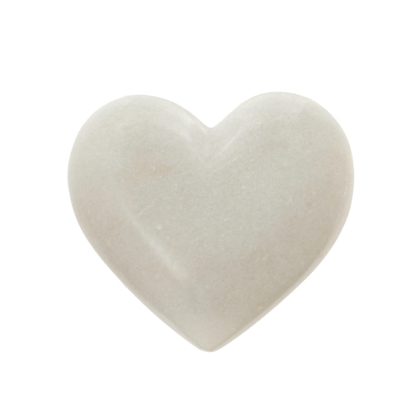 White Marble Heart L