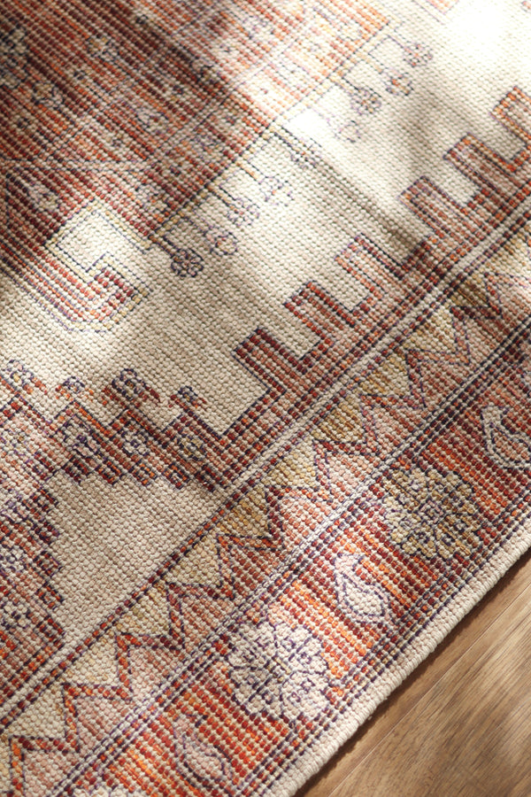 Vintage Distressed Persian Handwoven Rug Textural Home Decor