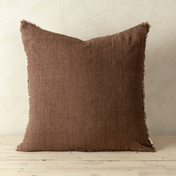 24x24 Lina Linen Pillow Mocha