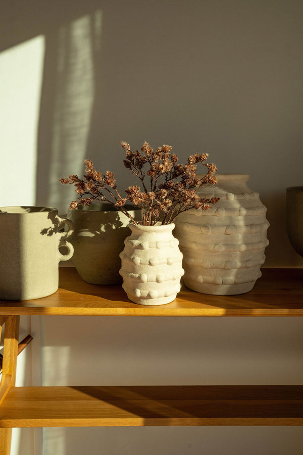 Cobble Paper Mache Vase