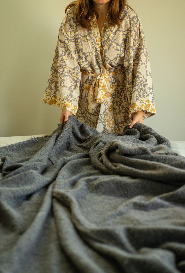 Wildflower Block Print Kimono