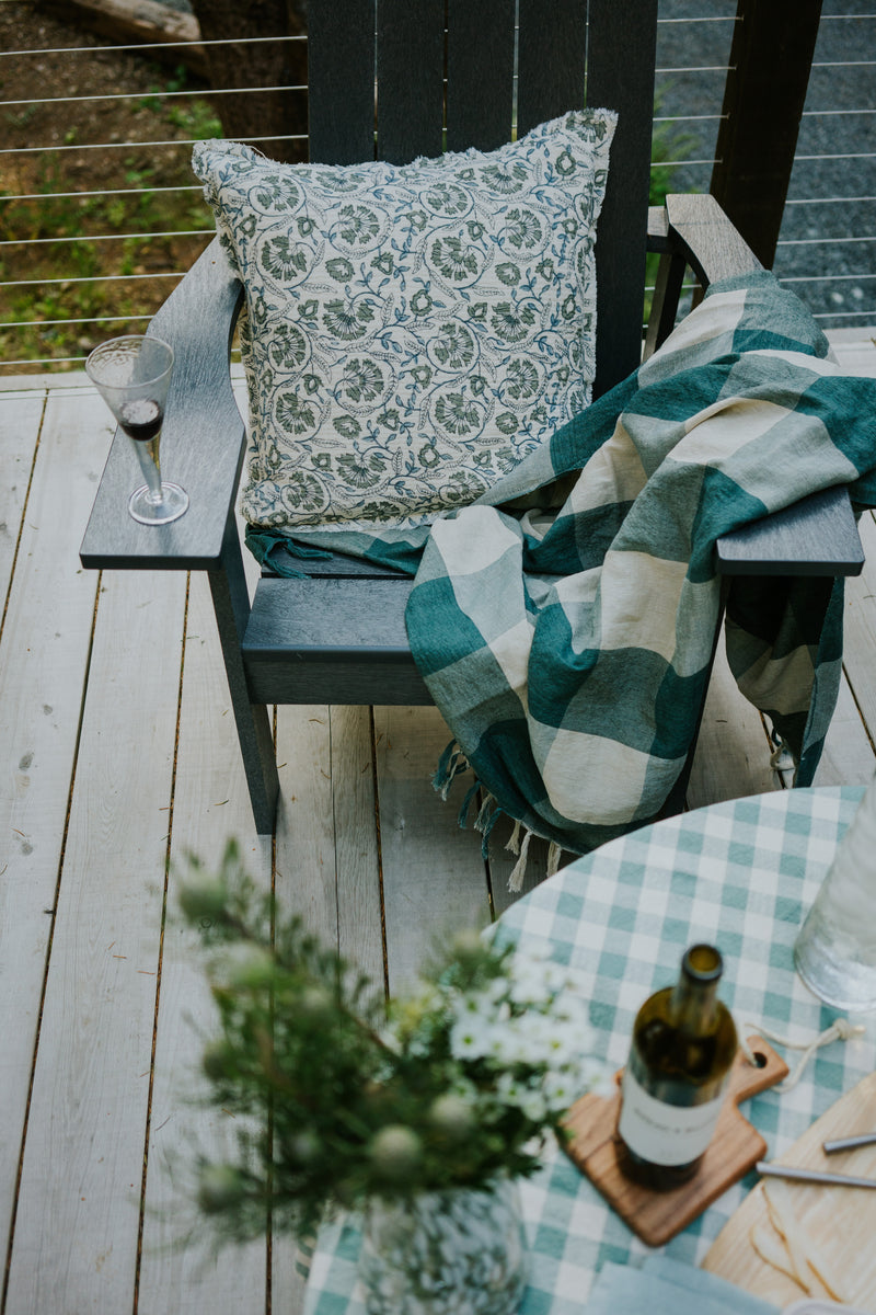 Linen Gingham Throw Blue – Indaba Home