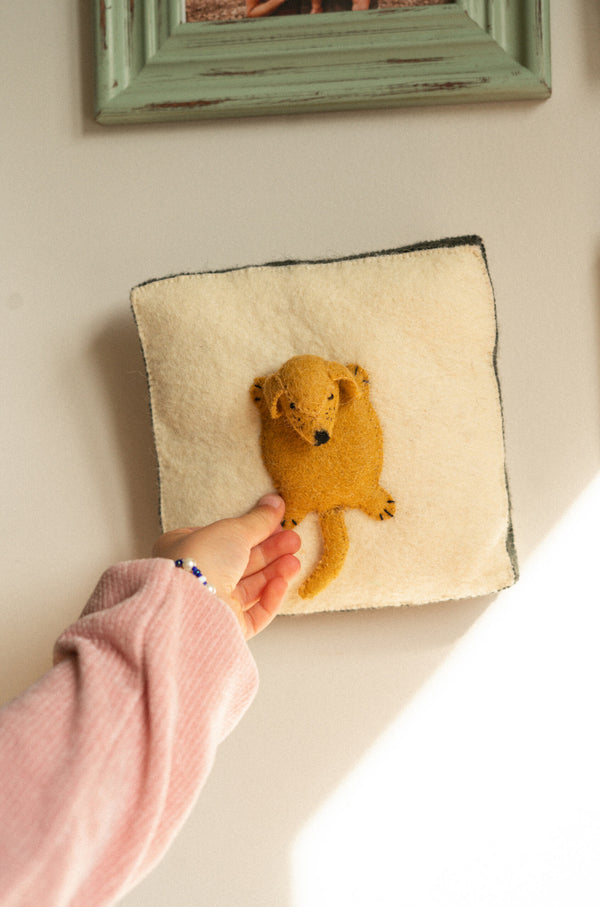 Dog Felt Wall Plaque