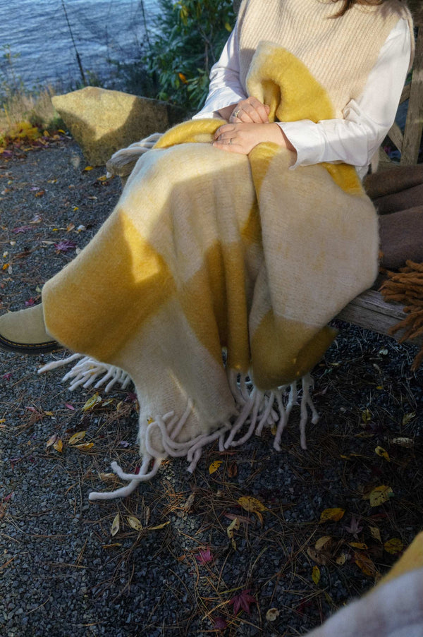 Checkerboard Throw, Ochre
