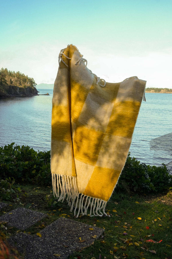 Checkerboard Throw, Ochre
