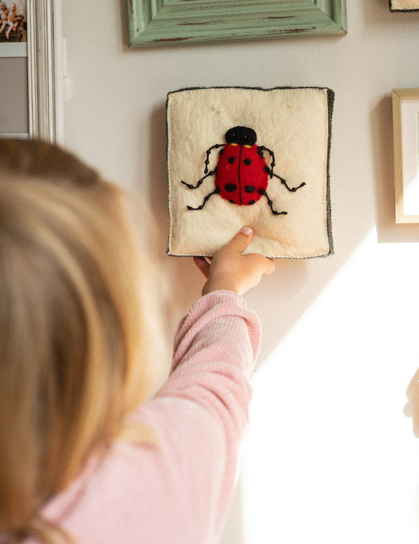 Ladybug Felt Wall Plaque